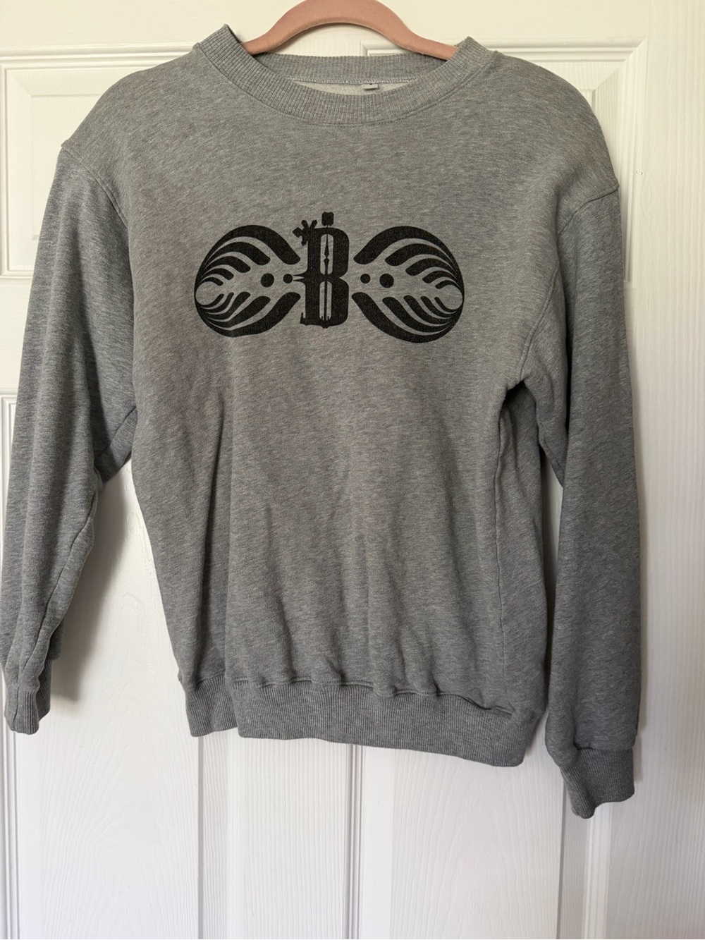 Gray Unisex Crewneck Sweatshirt with Bassnectar Logo